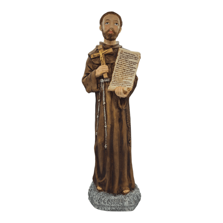 STATUA SAN FRANCESCO CANTICO CM.40 CL