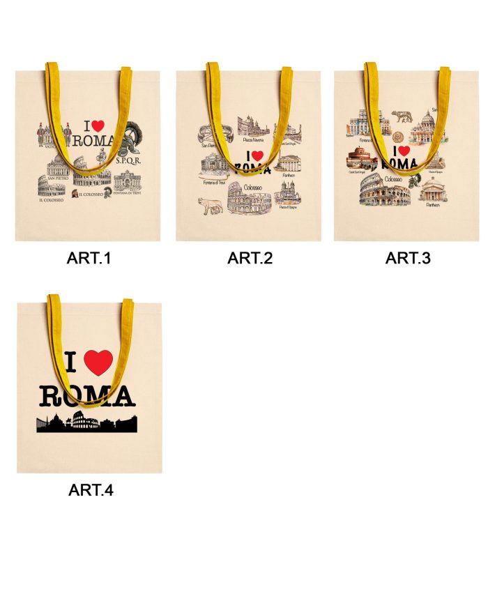 BORSA SHOPPING MANICO COLORATO 1785306 GET GIALLO