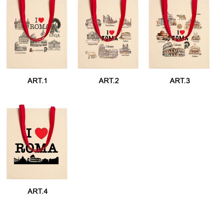 BORSA SHOPPING MANICO COLORATO 1785308  GET ROSSO