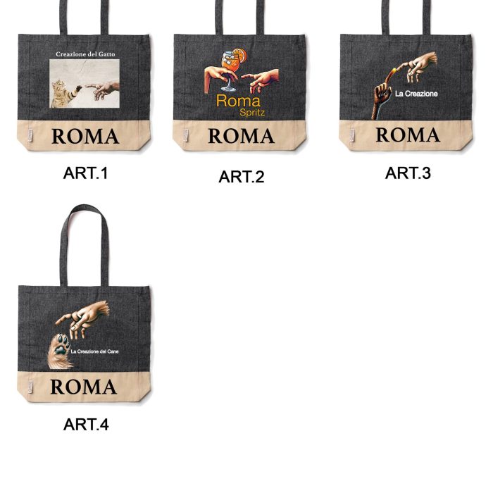 BORSA SHOPPING FINITURA MELANGE BICOLORE 1737701 GET NERO