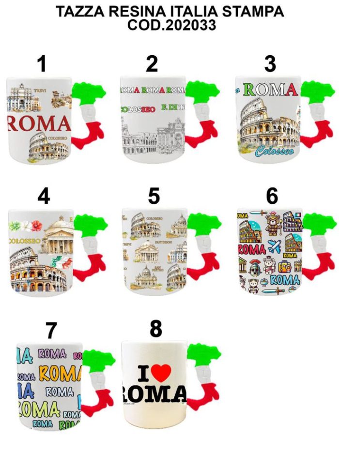 TAZZA RESINA ITALIA STAMPA